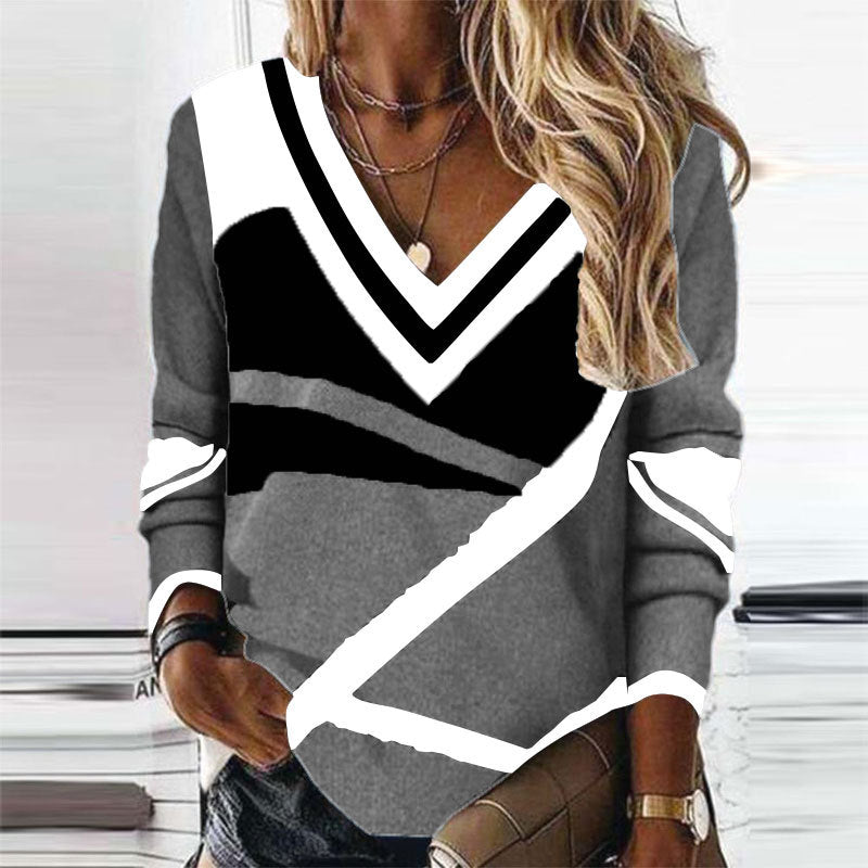 Contrasting Geometric Print T-shirt