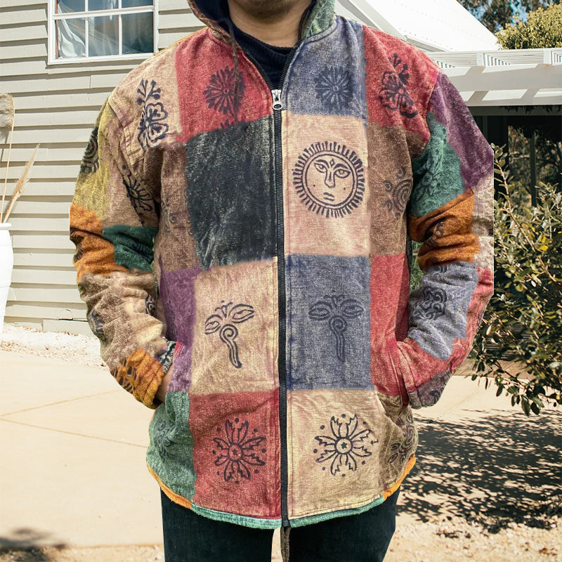 Hooded Slim Fit Printed Jacket