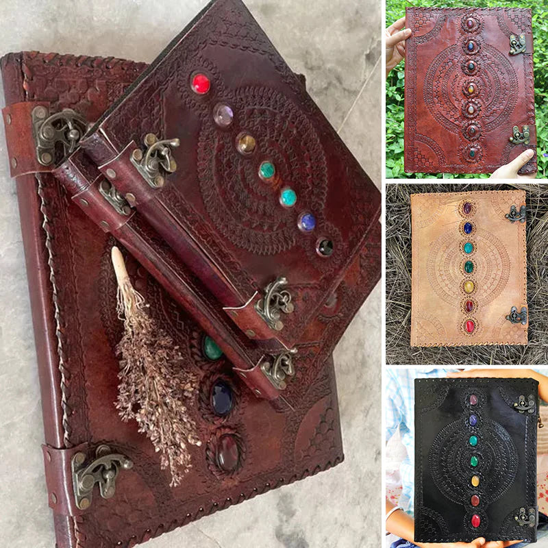 Supernatural Notebook with 7 Chakra Gems