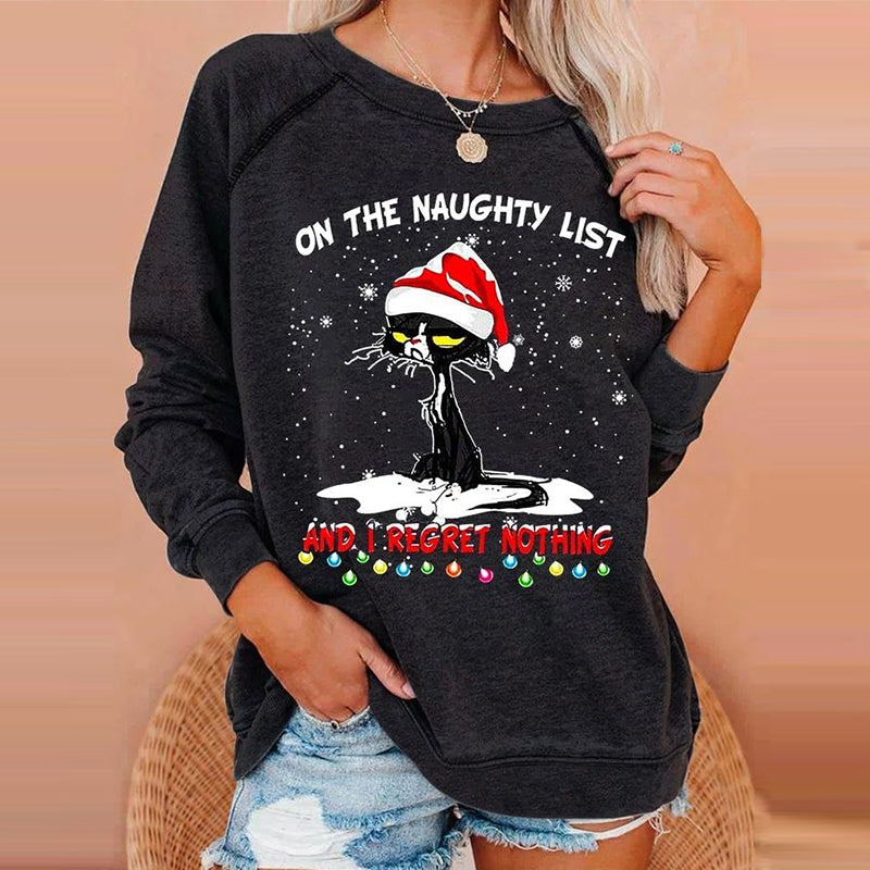 Christmas Print Pullover Sweatshirt