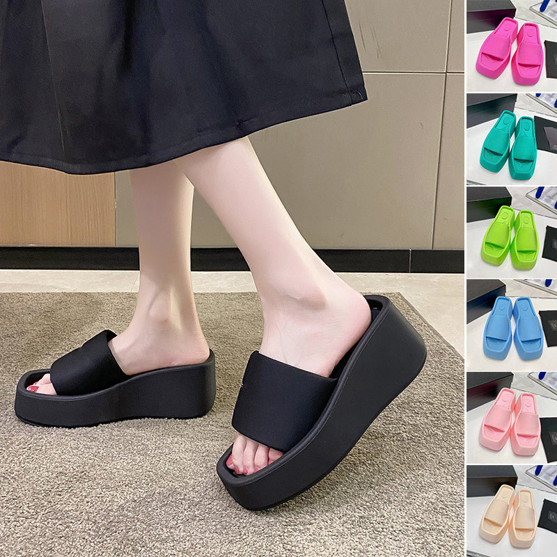 Square toe luxury PU sandals