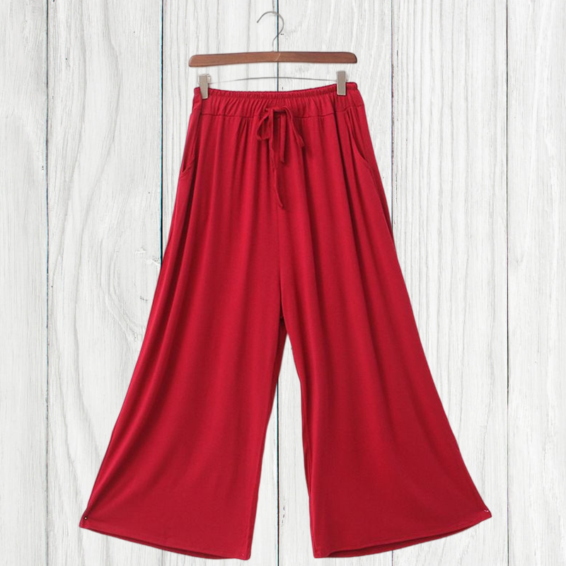 Modal Cotton Wide Leg Pants