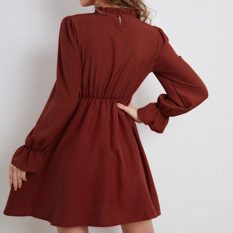 Burgundy Waist Dress