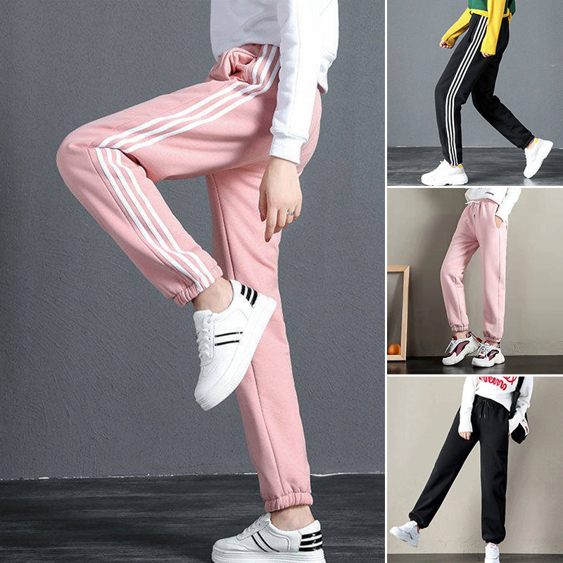 Women Warm Fleece Cotton Solid Joggers Sweatpants