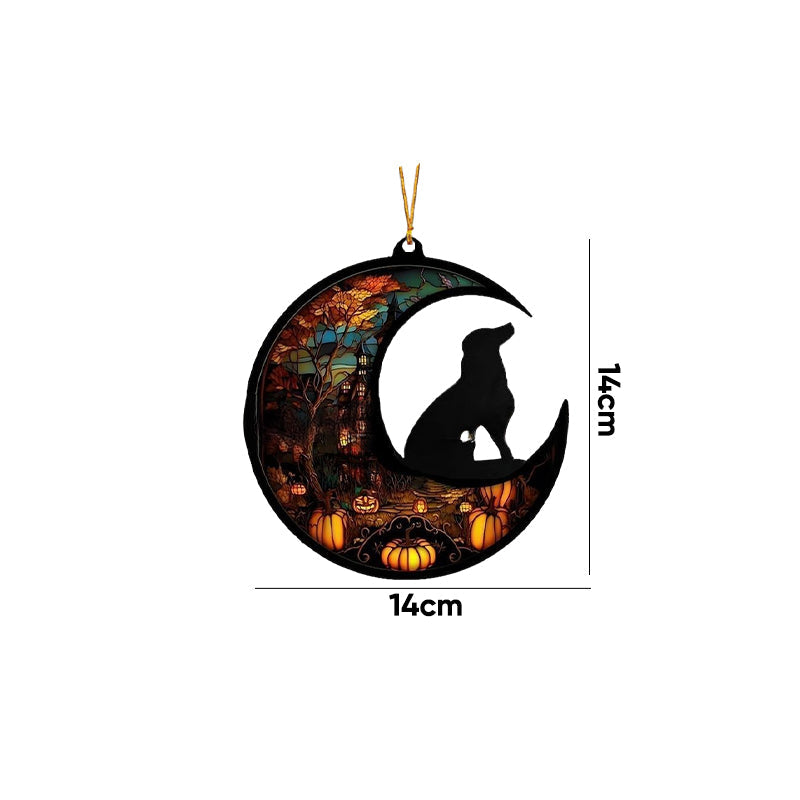Animals on the moon decoration