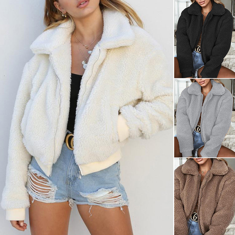 Women Fleece Fuzzy Jacket