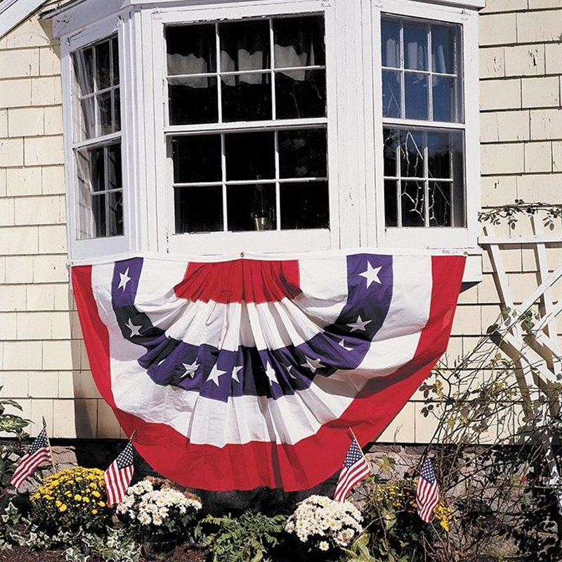 Independence Day Pleated Fan Flag