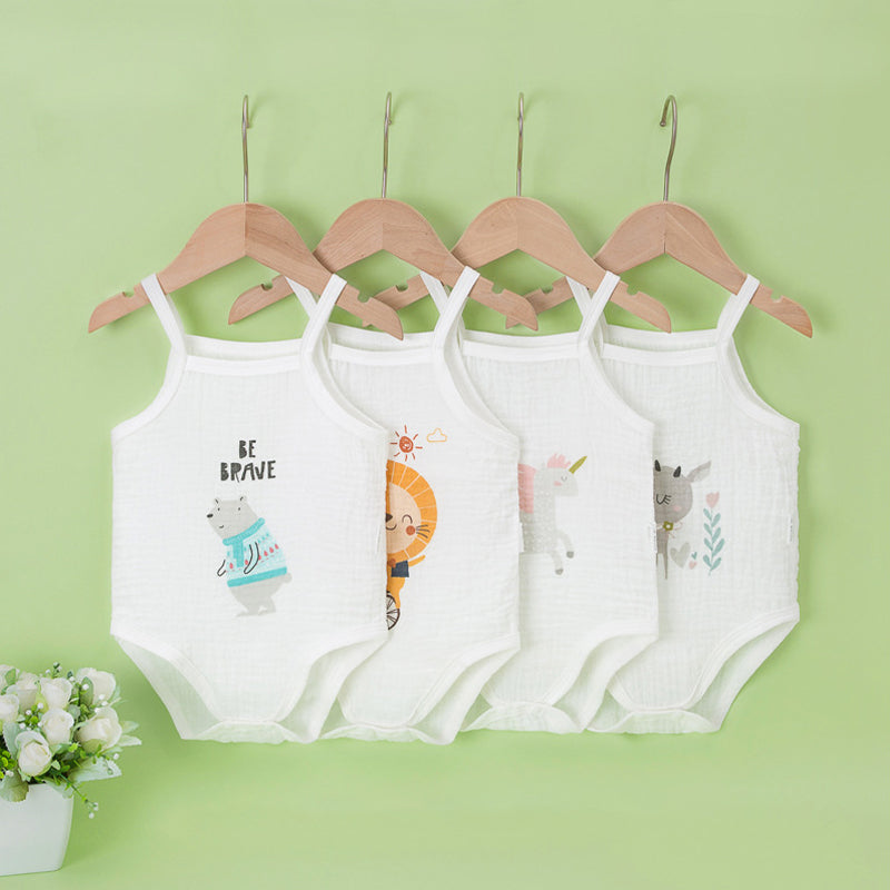 Summer cotton baby sling jumpsuit