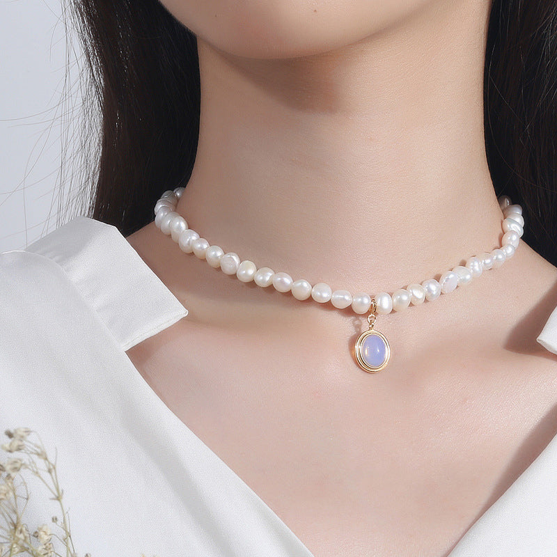 Freshwater Pearl & Moonstone Necklace
