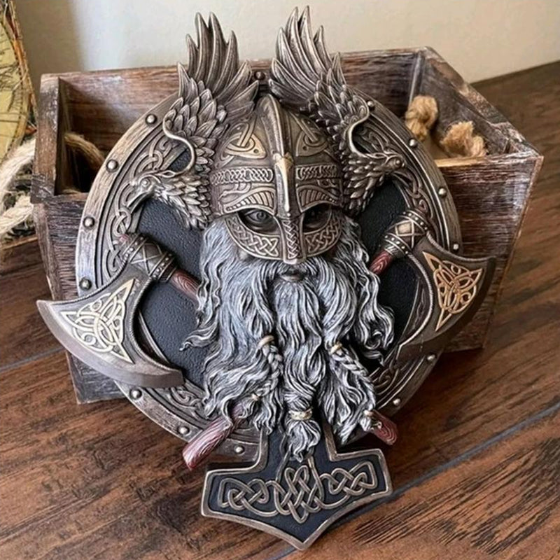 Retro Viking Berserker Double Axe Wall Decorative