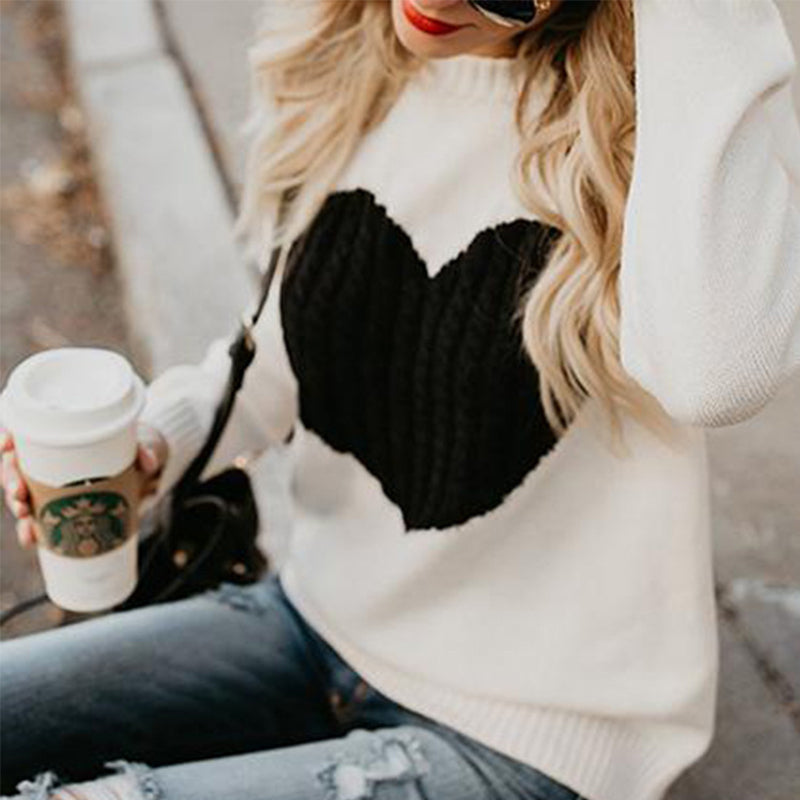 Women's Plus Size Love Sweater Pullover