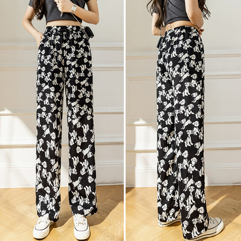 Women's Printed Ice And Snow Wide Leg Pants