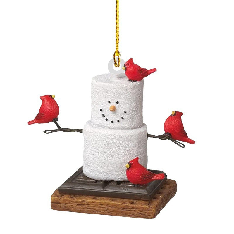 Funny Snowman Christmas Tree Pendant