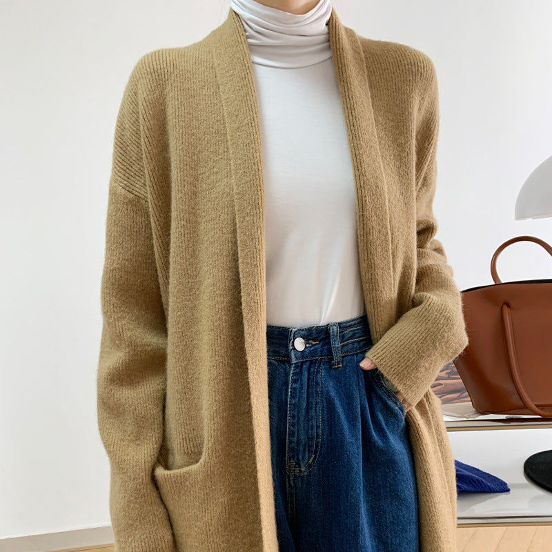 Slouchy Long Pure Wool Cardigan