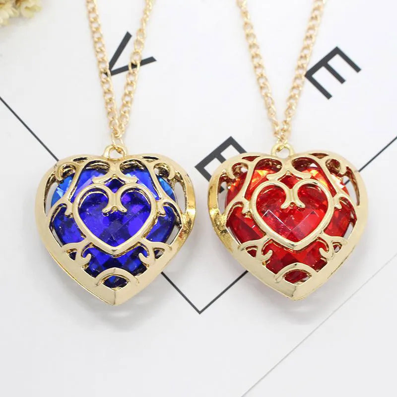 Cutout Heart Crystal Necklace