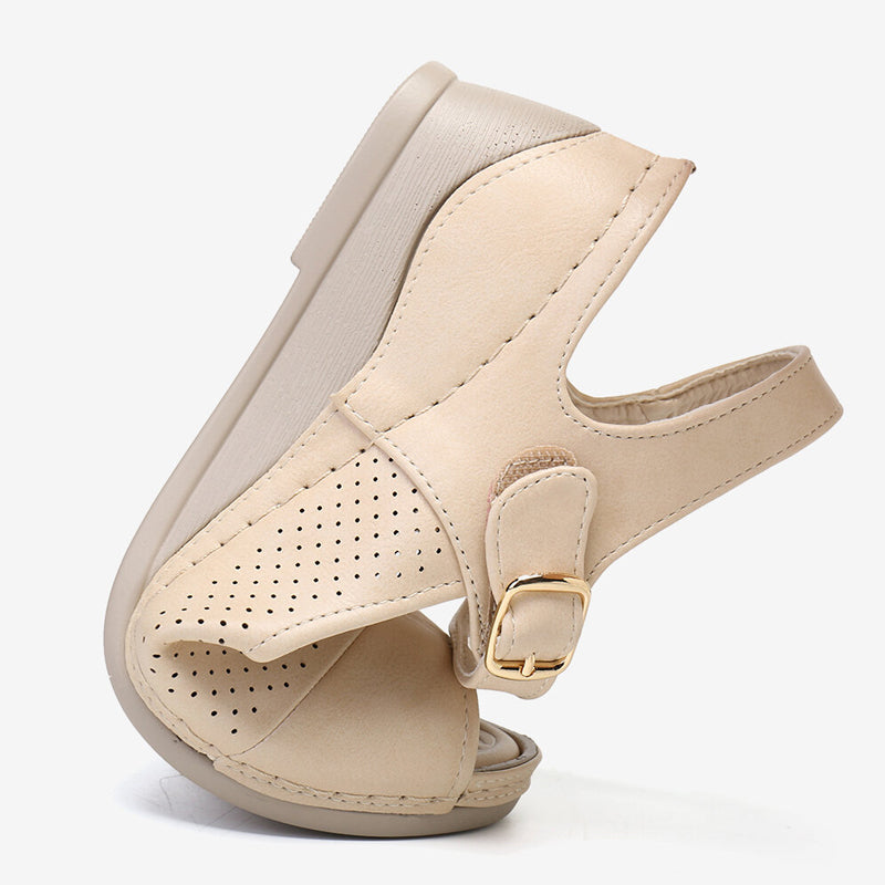 Women Casual Open Peep Toe Wedge Sandals