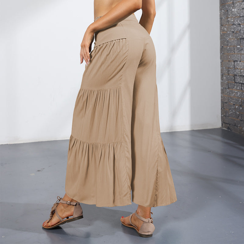 Lace-up Casual Wide-leg Pants