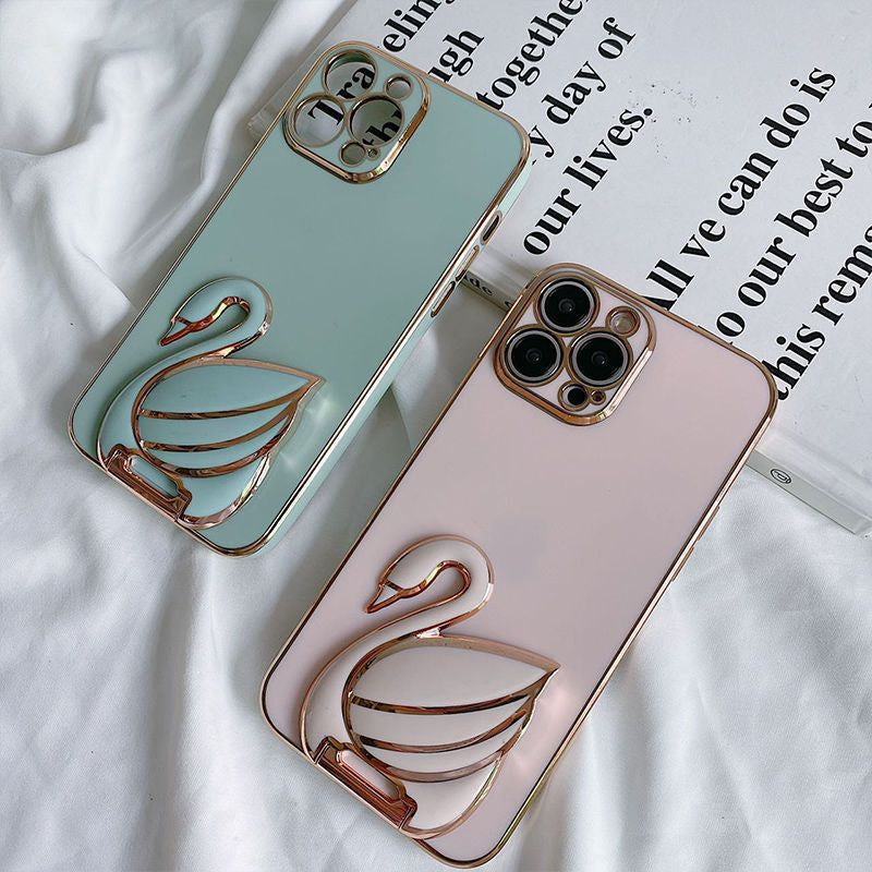 Swan Pattern Phone Case Bracket
