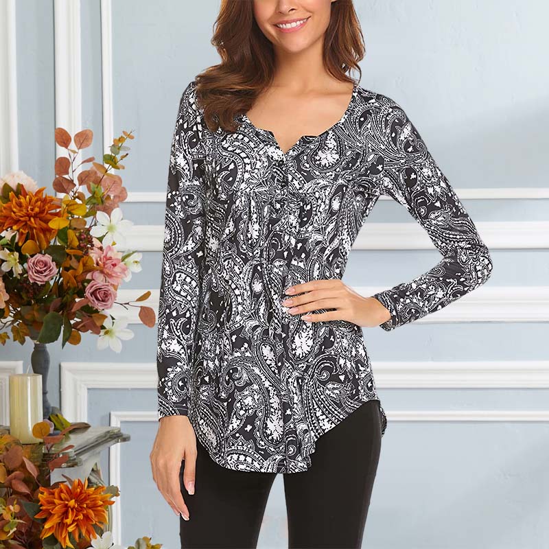 Women's Autumn Printed Long Sleeve T-Shirt