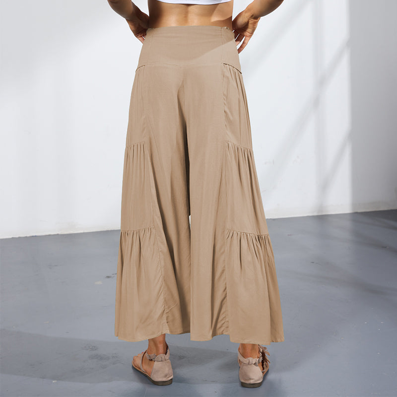 Lace-up Casual Wide-leg Pants