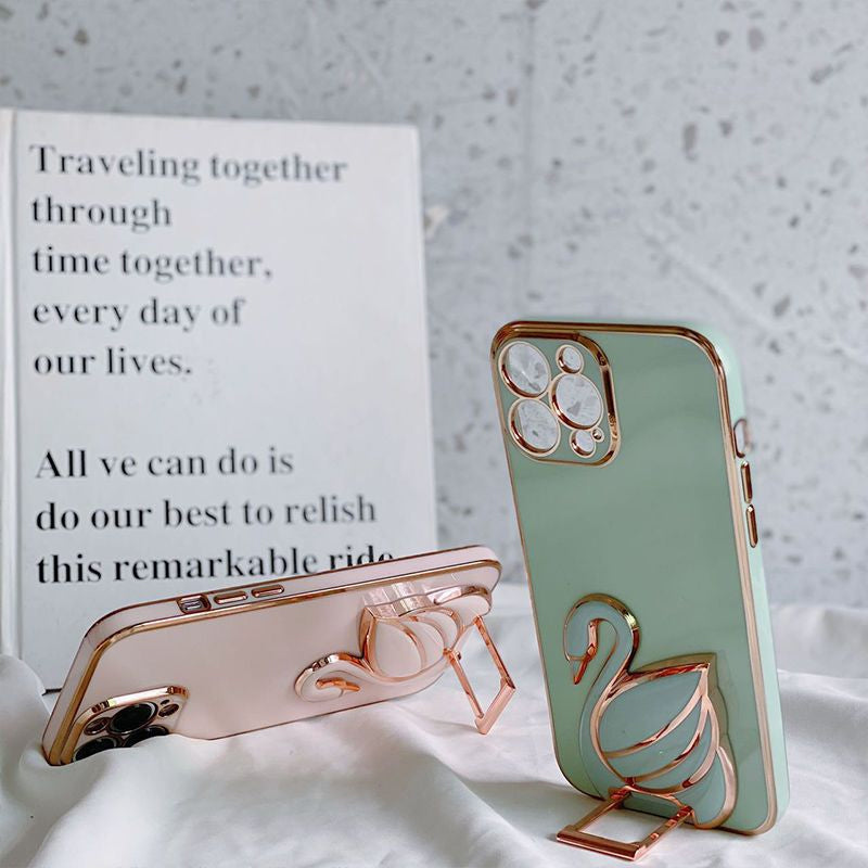 Swan Pattern Phone Case Bracket