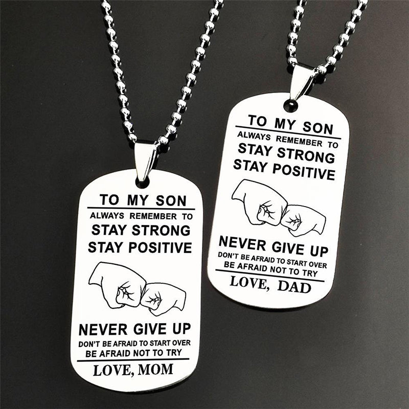 English Alphabet Stainless Steel Necklace