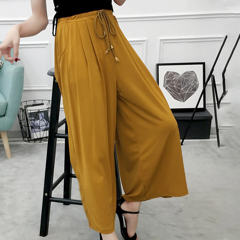 Women's Cropped Wide Leg Pants