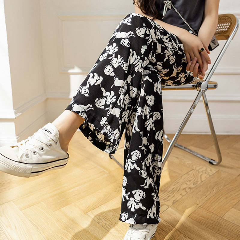 Women's Printed Ice And Snow Wide Leg Pants