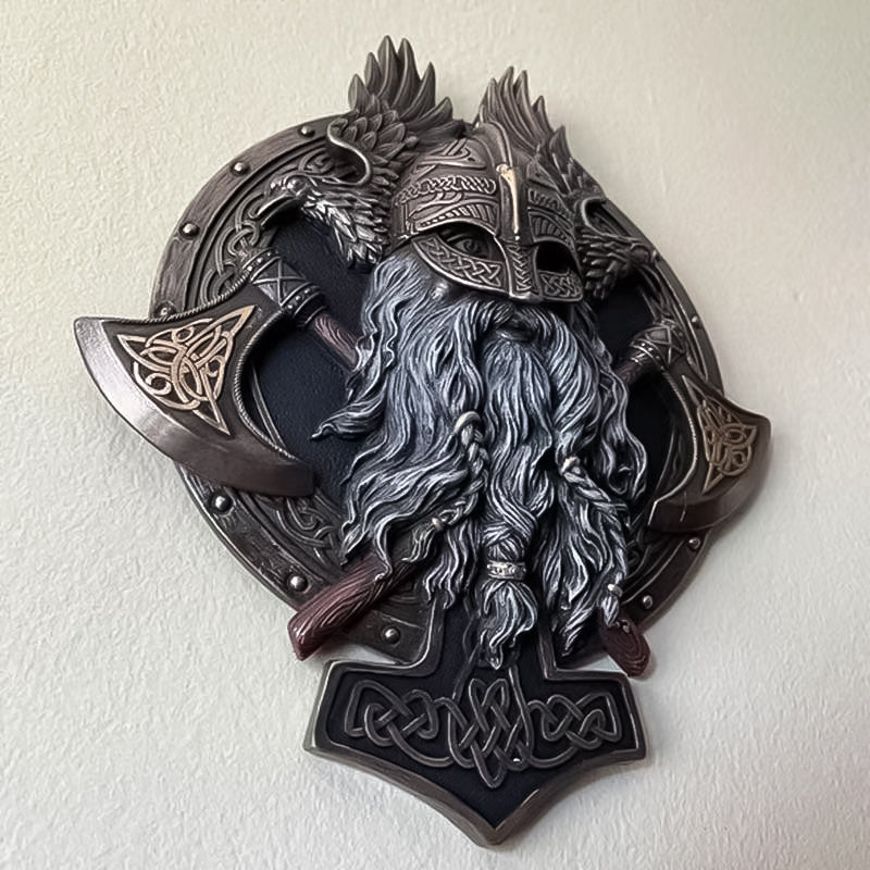 Retro Viking Berserker Double Axe Wall Decorative