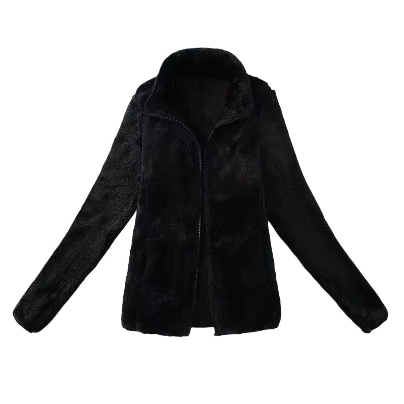 Coral Fleece Stand Collar Jacket