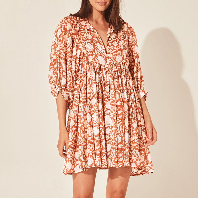 Floral String Loose Dress