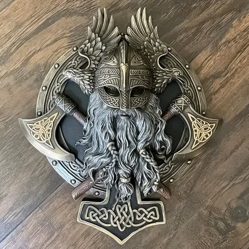 Retro Viking Berserker Double Axe Wall Decorative