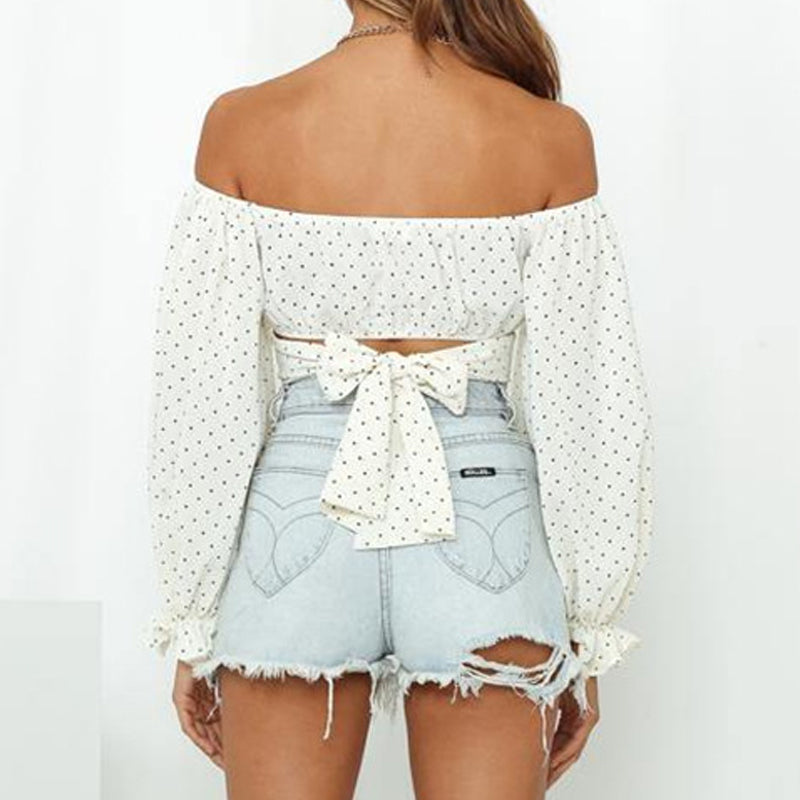 Off-the-shoulder Strappy Crop Top