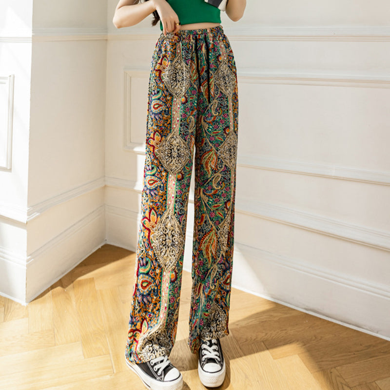 Women's Printed Ice And Snow Wide Leg Pants