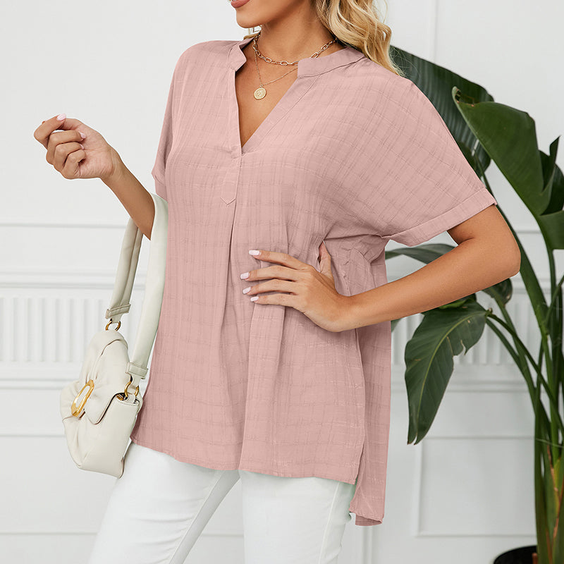 Thin V-neck Casual Shirt