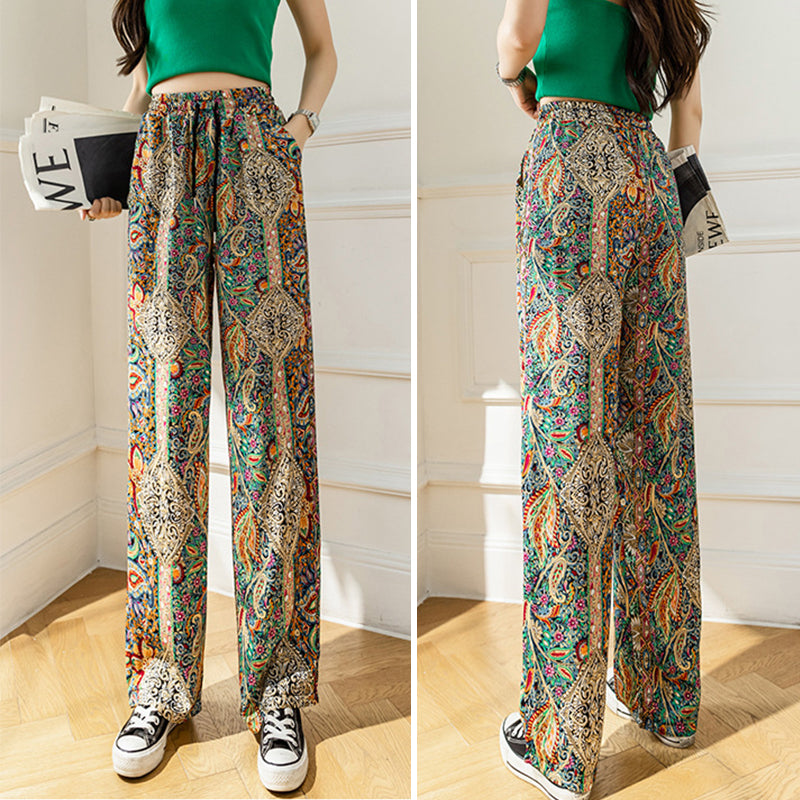 Women's Printed Ice And Snow Wide Leg Pants