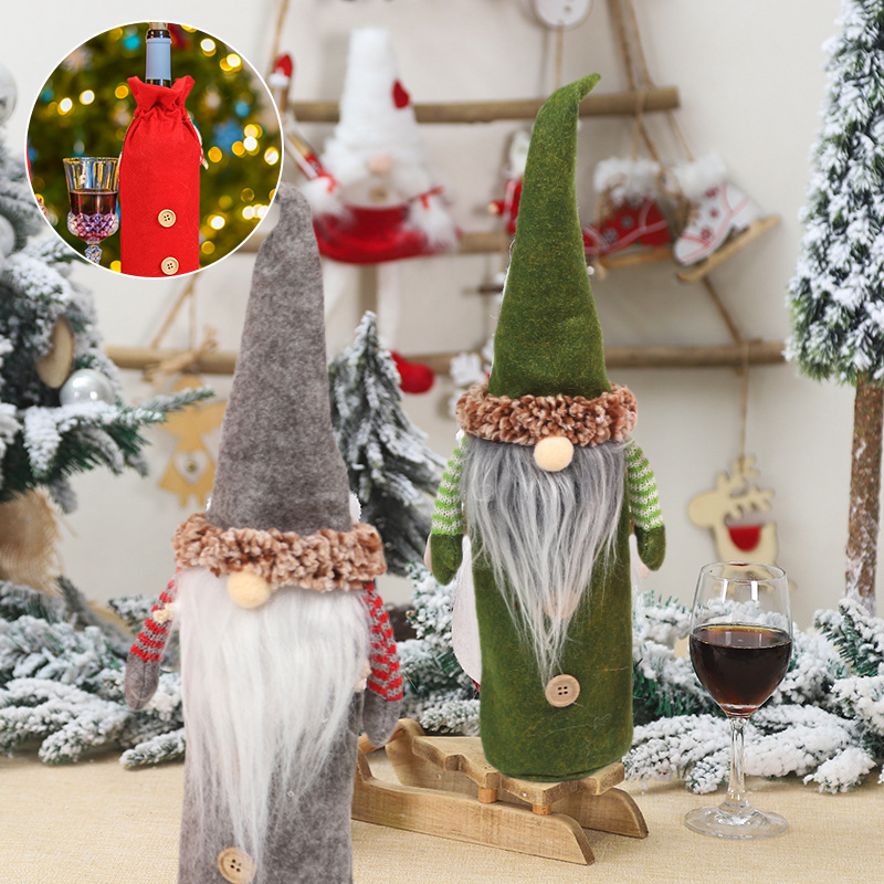 Christmas Wine Bottle Lid Bag