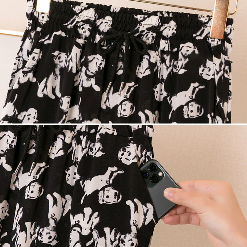 Women's Printed Ice And Snow Wide Leg Pants