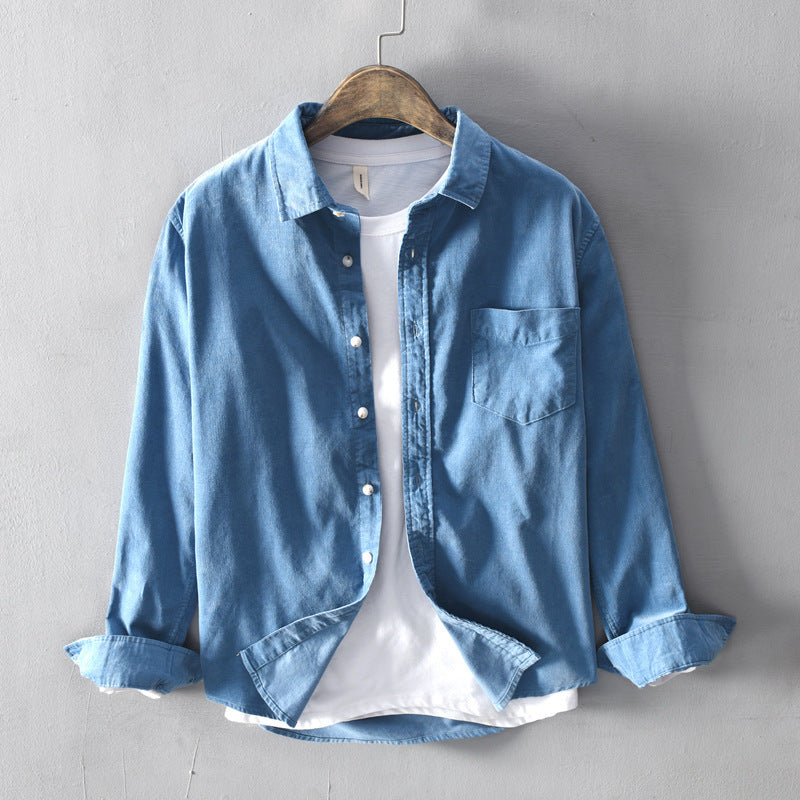 Men's Casual Solid Button Up Shirts