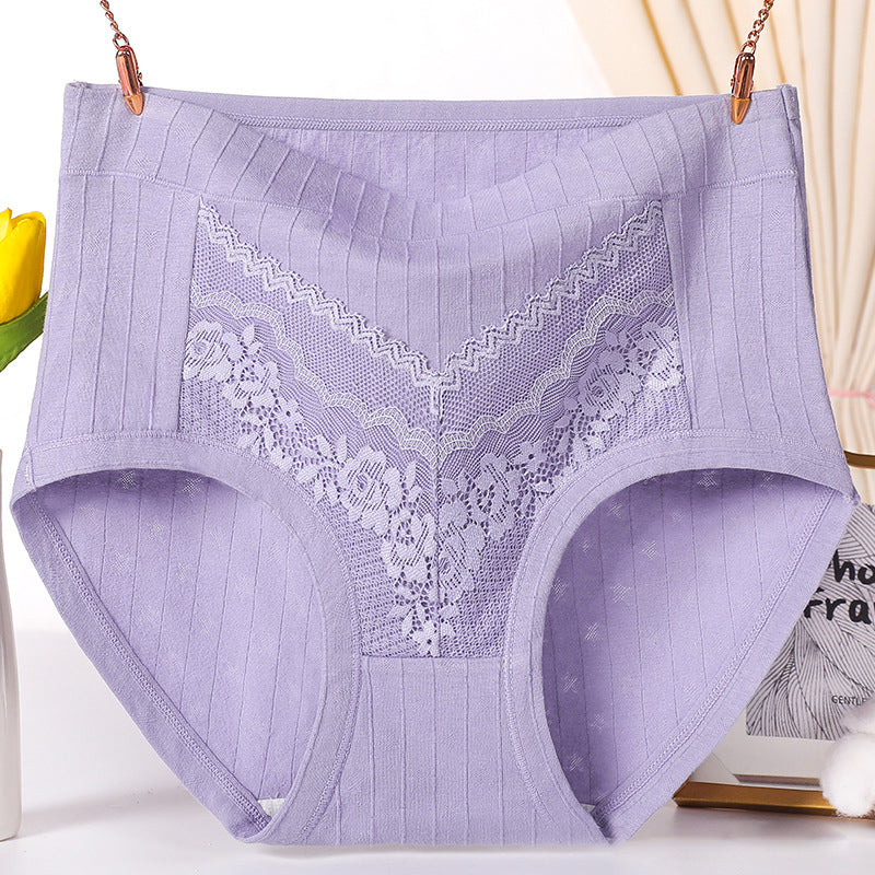 Plus Size LeakProof Lace Cotton Panties