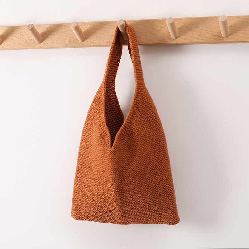 Simple Style Large-capacity Knitted Tote Bag