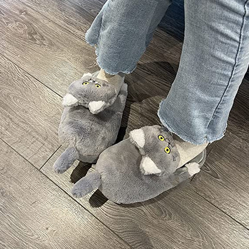 Women's Plush Cat Slippers