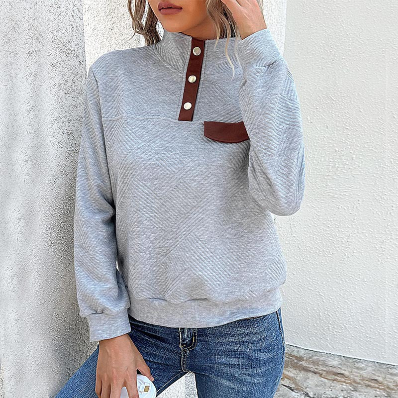 Stand-up Collar Sweatshirt