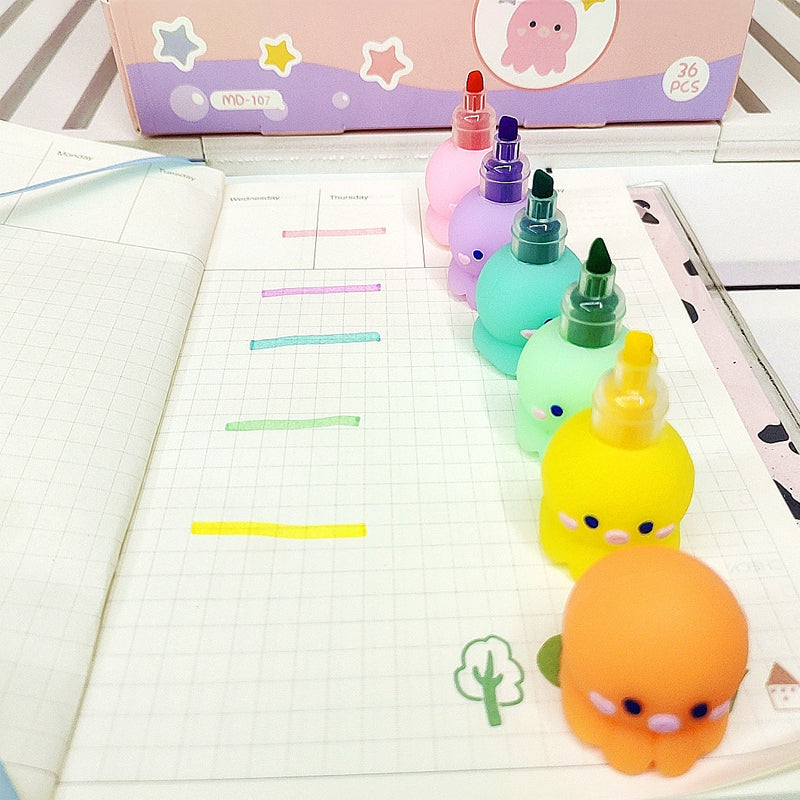 Colorful Octopus Shaped Highlighter