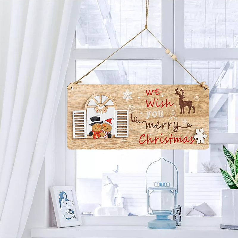 Christmas Wooden Hanging Sign