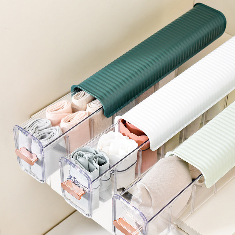 No trace wall-mounted transparent underwear storage box