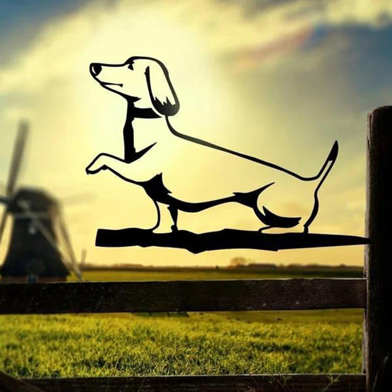 Metal Dog Silhouette Puppy