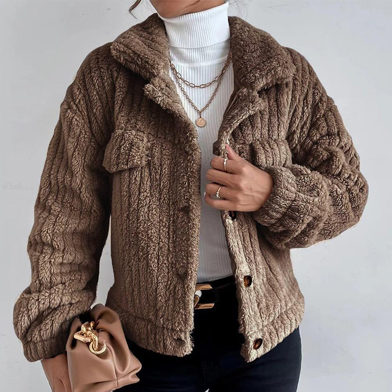 Lapel Plush Jacket