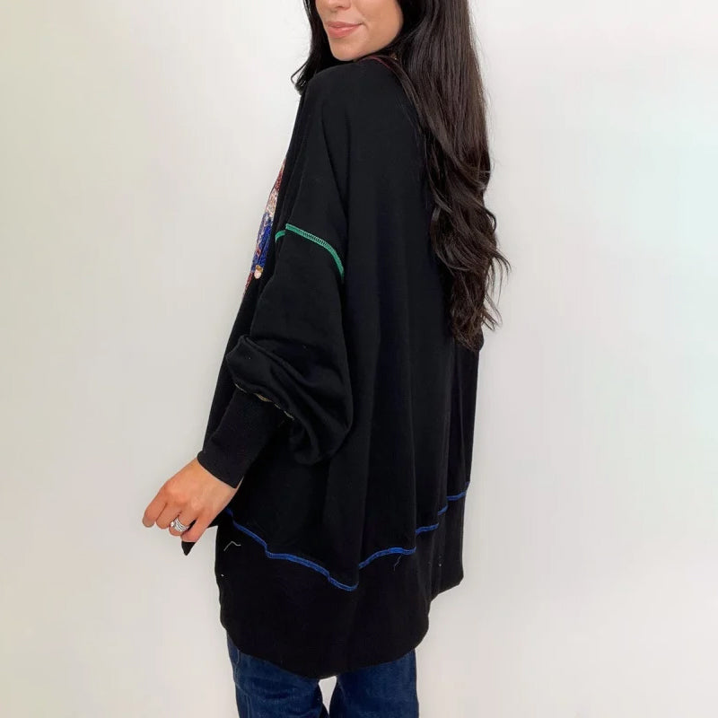 Christmas Sequin Print Crew Neck Sweatshirt