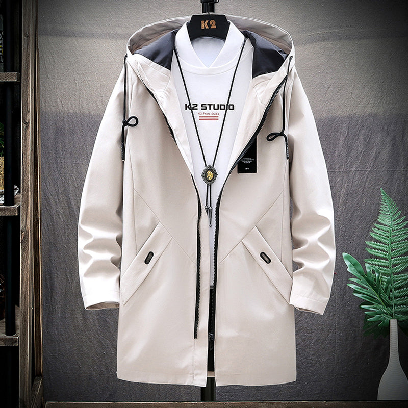 Men's Long Trench Outfits Coat